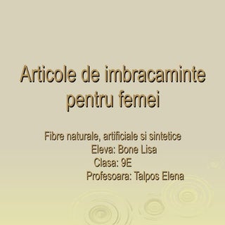 Articole de imbracaminte pentru femei