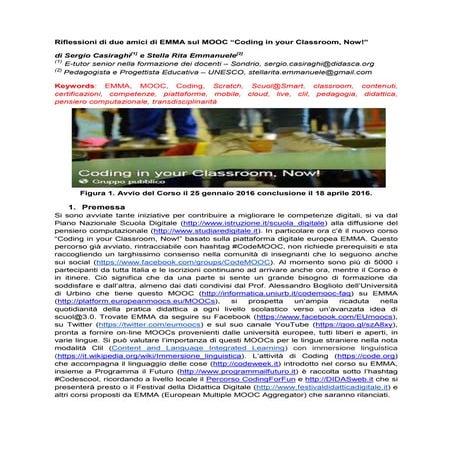 Articolo di Sergio_Casiraghi e Stella_Emmanuele per BRICKS