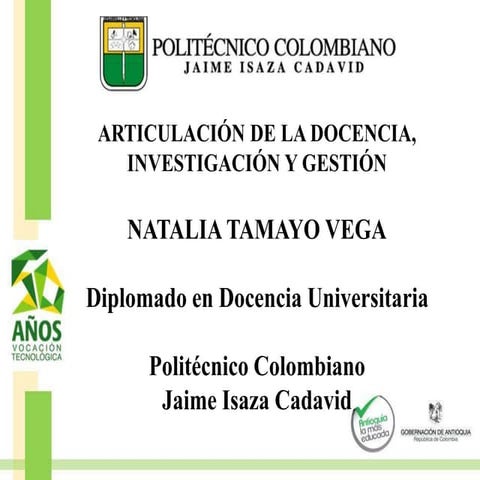 Articulación Docencia, Investigación y Gestión