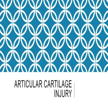 Articular cartilage injury