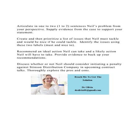 Articulate in one to two (1 to 2) sentences Neil’s problem fro.docx