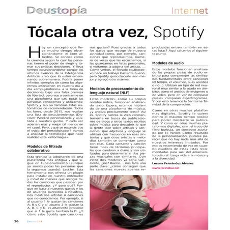Tócala otra vez, Spotify