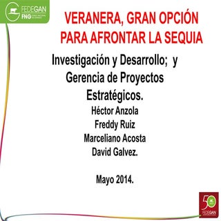 Opcion para afrontar sequia Cratylia