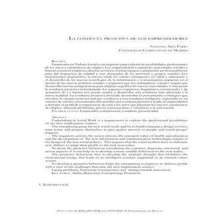 LA CONDUCTA PROACTIVA DE LOS EMPRENDEDORES