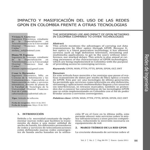 Redes GPON en Colombia