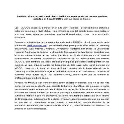 Articulocriticoanalisismoocs