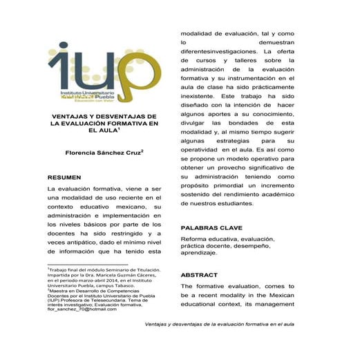 Ventajas y desventajas de la evaluación formativa en el aula