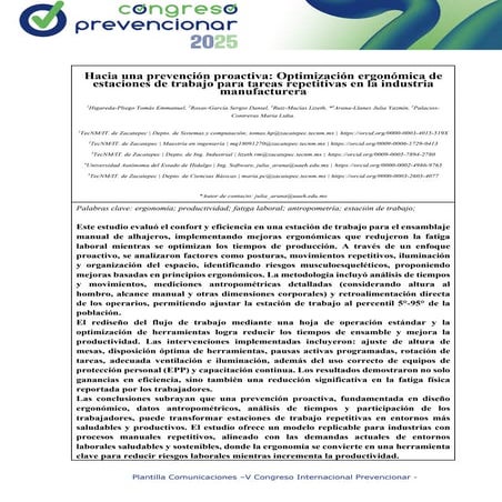 Hacia una prevención proactiva: optimización ergonómica de estaciones de trab...