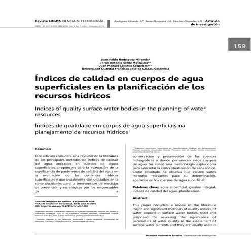 Articulo indices de calidad de agua publicado