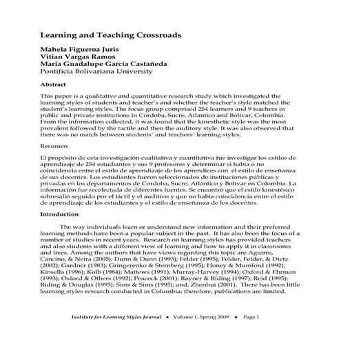 teaching and learning crossroads