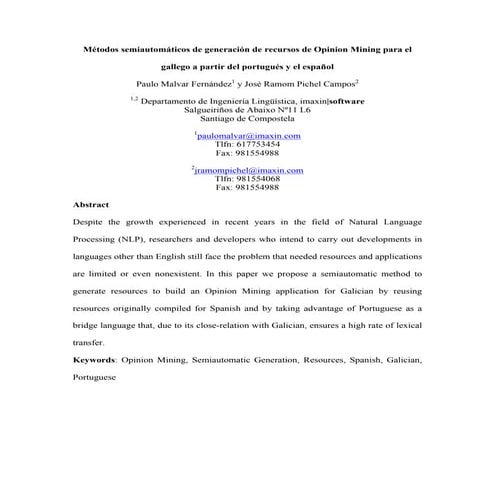 Artigo para Novática