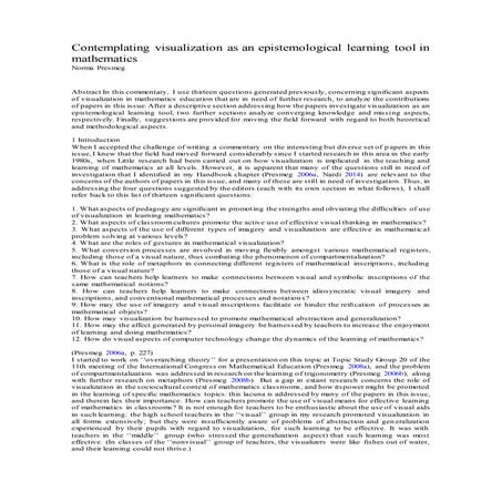 ZDM2014Articulo presmeg español