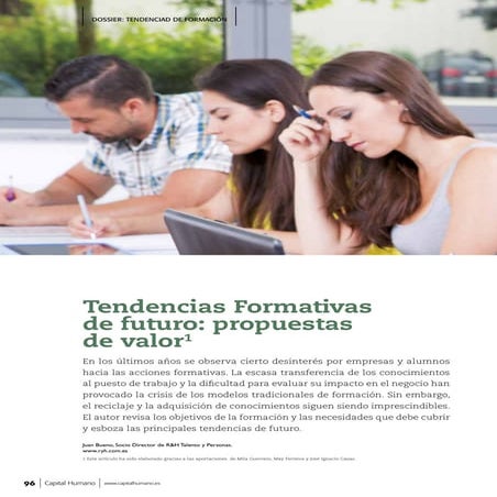 TENDENCIAS FUTURAS DE FORMACIÓN