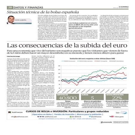 Bolsa española y euro PDF