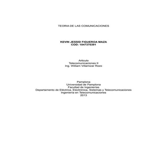 Teroria de las Comunicaciones