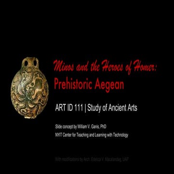 ARTID111 Prehistoric Aegean Art