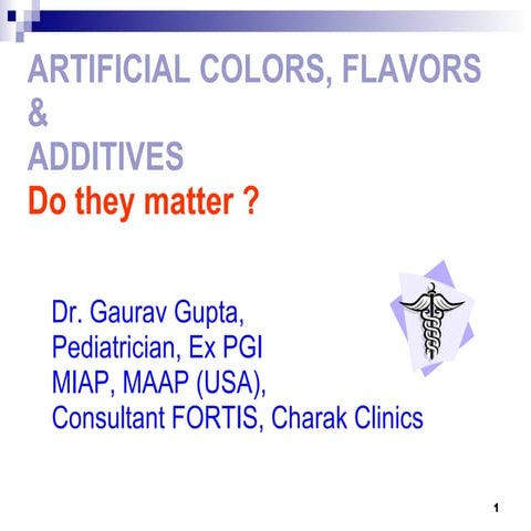 Artificial Colors, Flavors And Additives 3 1 1