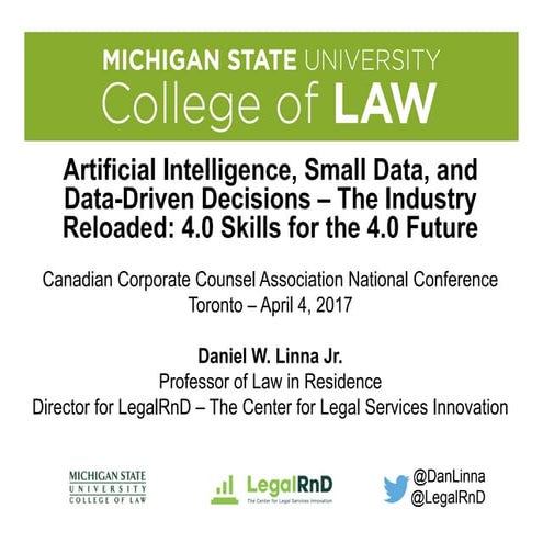 Artificial Intelligence, Small Data, and Data-Driven Decisions to Improve Leg...