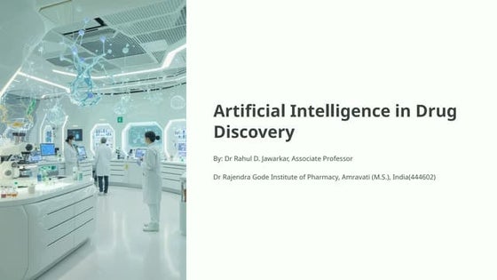 Artificial intelligence in Drug discovery and delivery.pptx ...