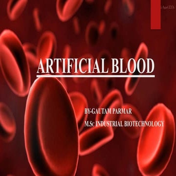 What Are The Disadvantages Of Using Artificial Blood Artificial blood | PPT