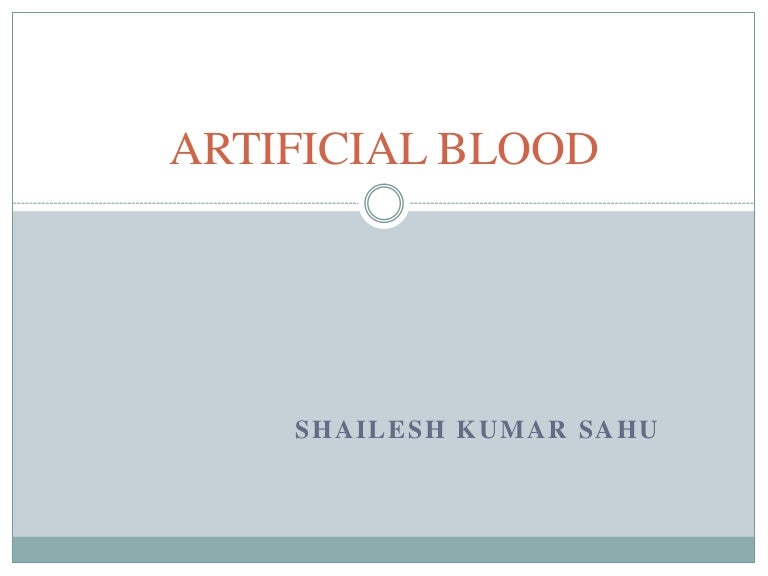 Artificial blood