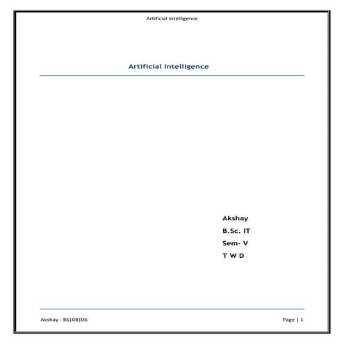 Artificial Intelligence