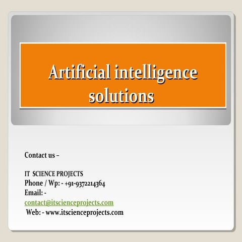 Artificial intelligence | PPT