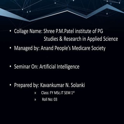 Artificial intelligence