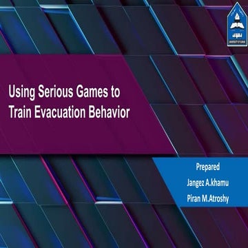Using Serious Games to Train Evacuation Behavior