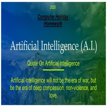 Artificial intelligence