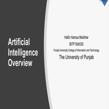 Artificial intelligence overview | PPTX