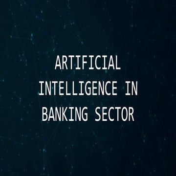 Future of artificial intelligence in the banking sector | PDF