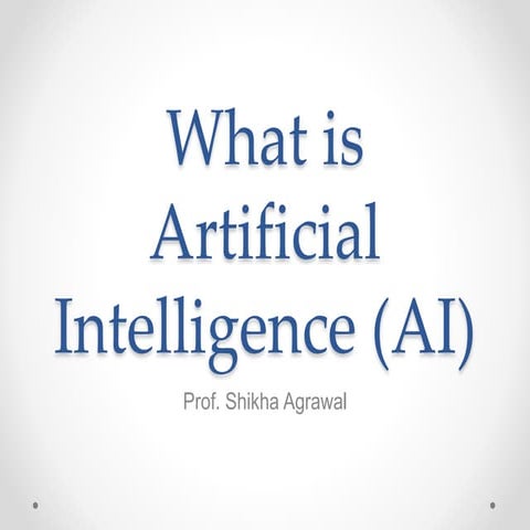 ARTIFICIAL INTELLIGENCE and how it imactas