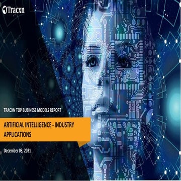 Tracxn - Top Business Models - Artificial Intelligence Industry Applications ...