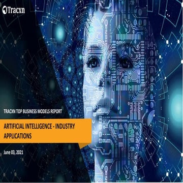 Tracxn - Artificial Intelligence - Industry Applications - Top Business Model...
