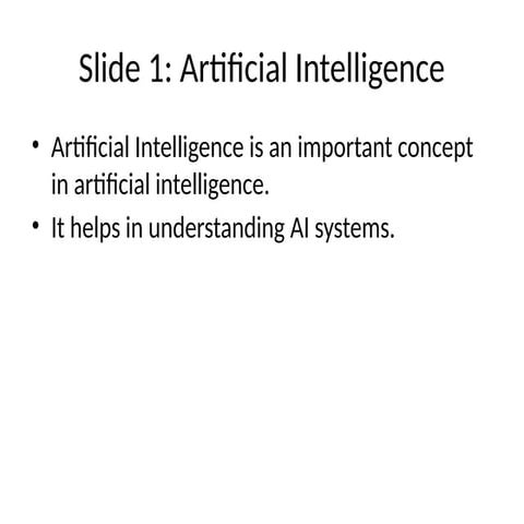 Comprehensive Overview of Artificial Intelligence Concepts and ...