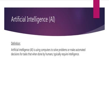 Artificial intelligence (AI) | PPTX