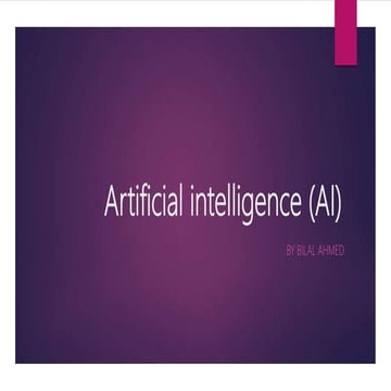 Artificial intelligence (ai)