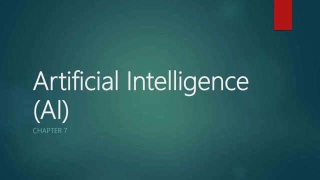 Artificial intelligence (ai)