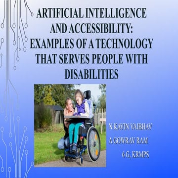 Artificial Inteligence and accessibility