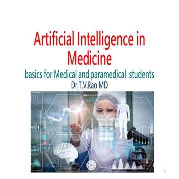 Artificial Intilligence in Mediicne by Dr.t.V.Rao MD