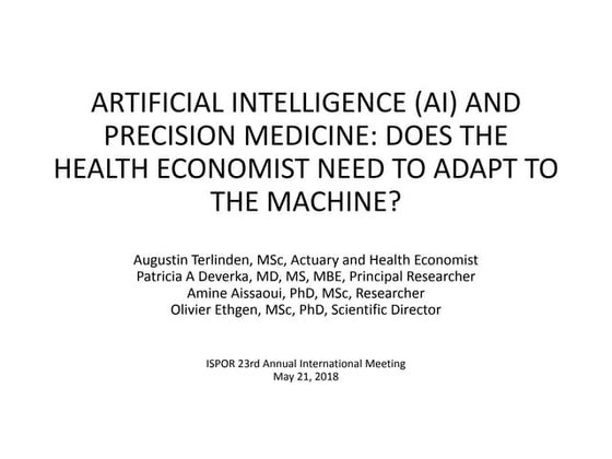 AI in Oncology | PPT