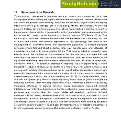 Artificial Intelligence In Project Management | PDF