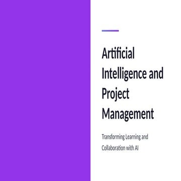 Artificial intelligemce and project management
