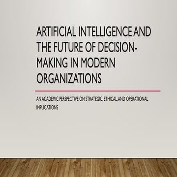 Decision making and artificial intelligence | PDF