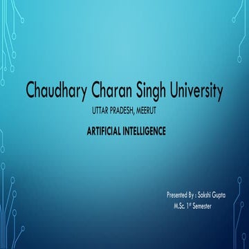 artificial intelligence and machine learning