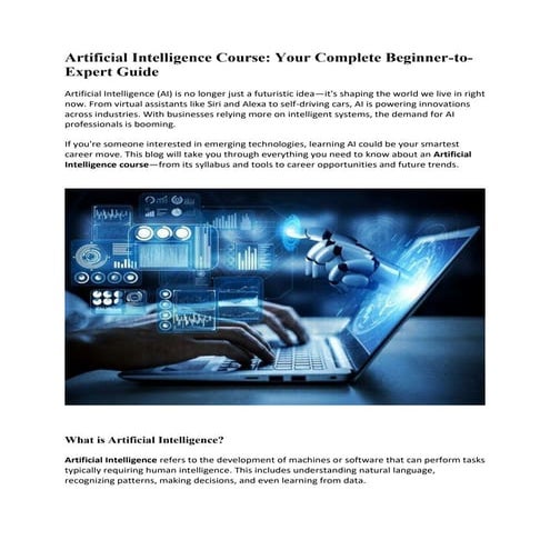 ai course training in chennai with placement support