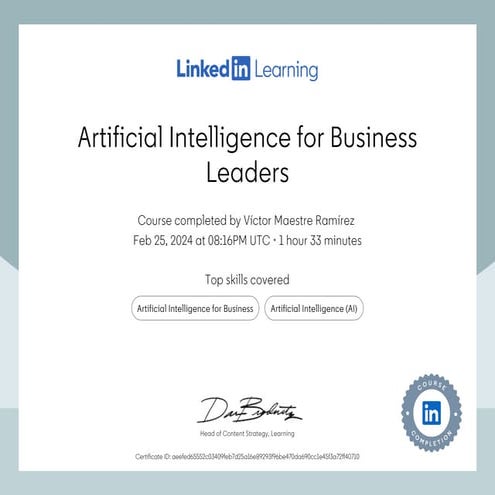 Artificial Intelligence for Business Leaders | PDF