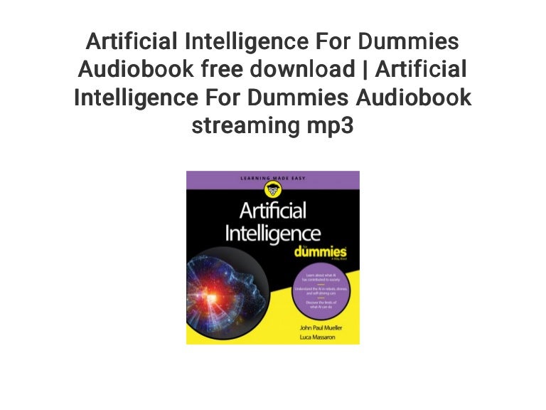 Artificial Intelligence For Dummies Audiobook free download | Artific…
