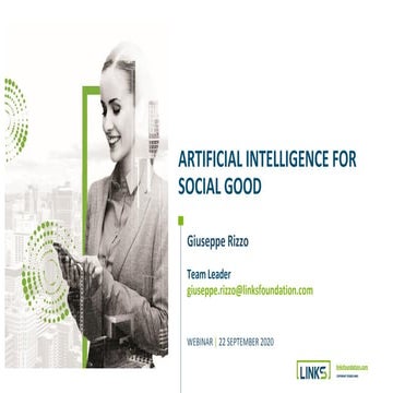 Artificial intelligence for social good